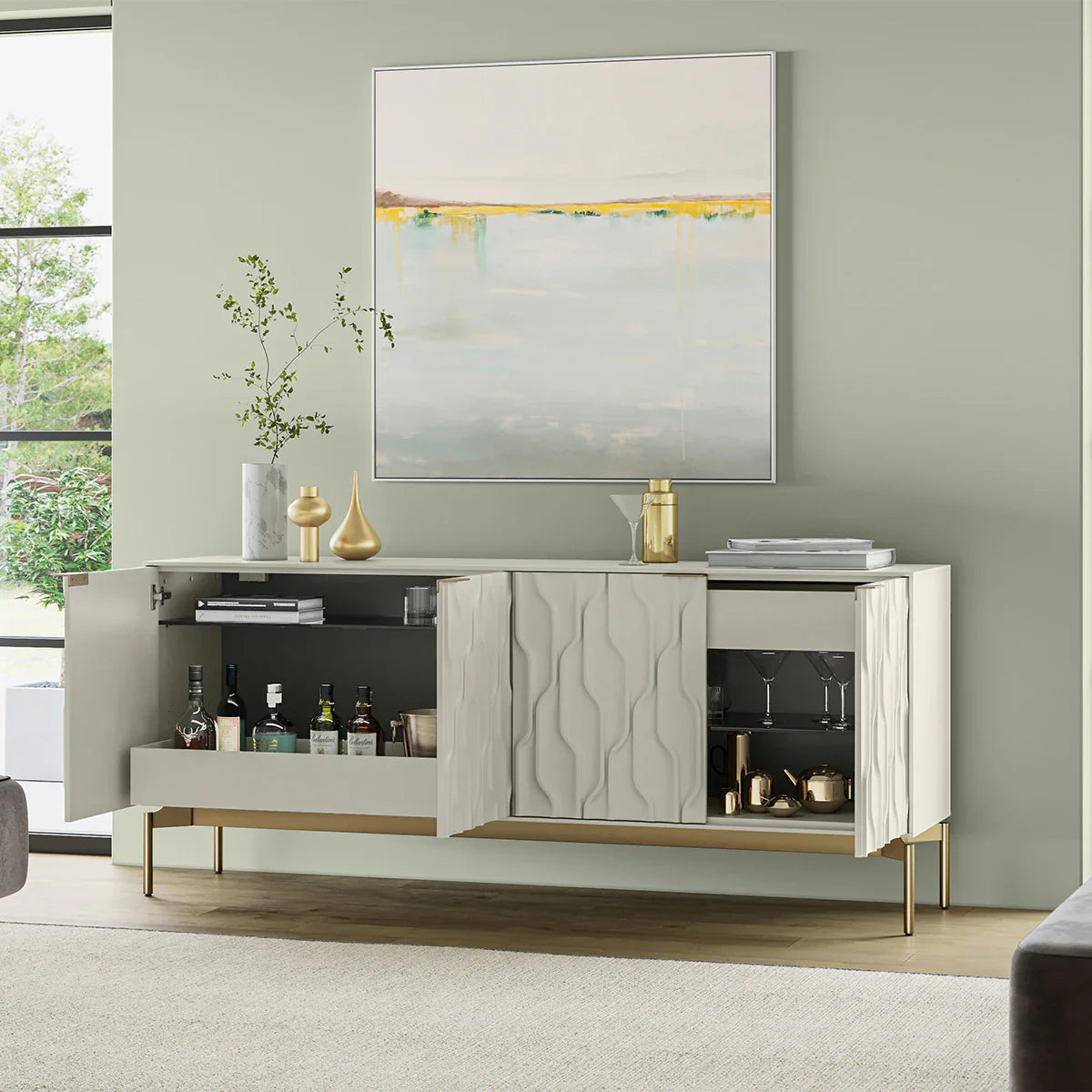 BDI Mesa 7639 4-Door Credenza