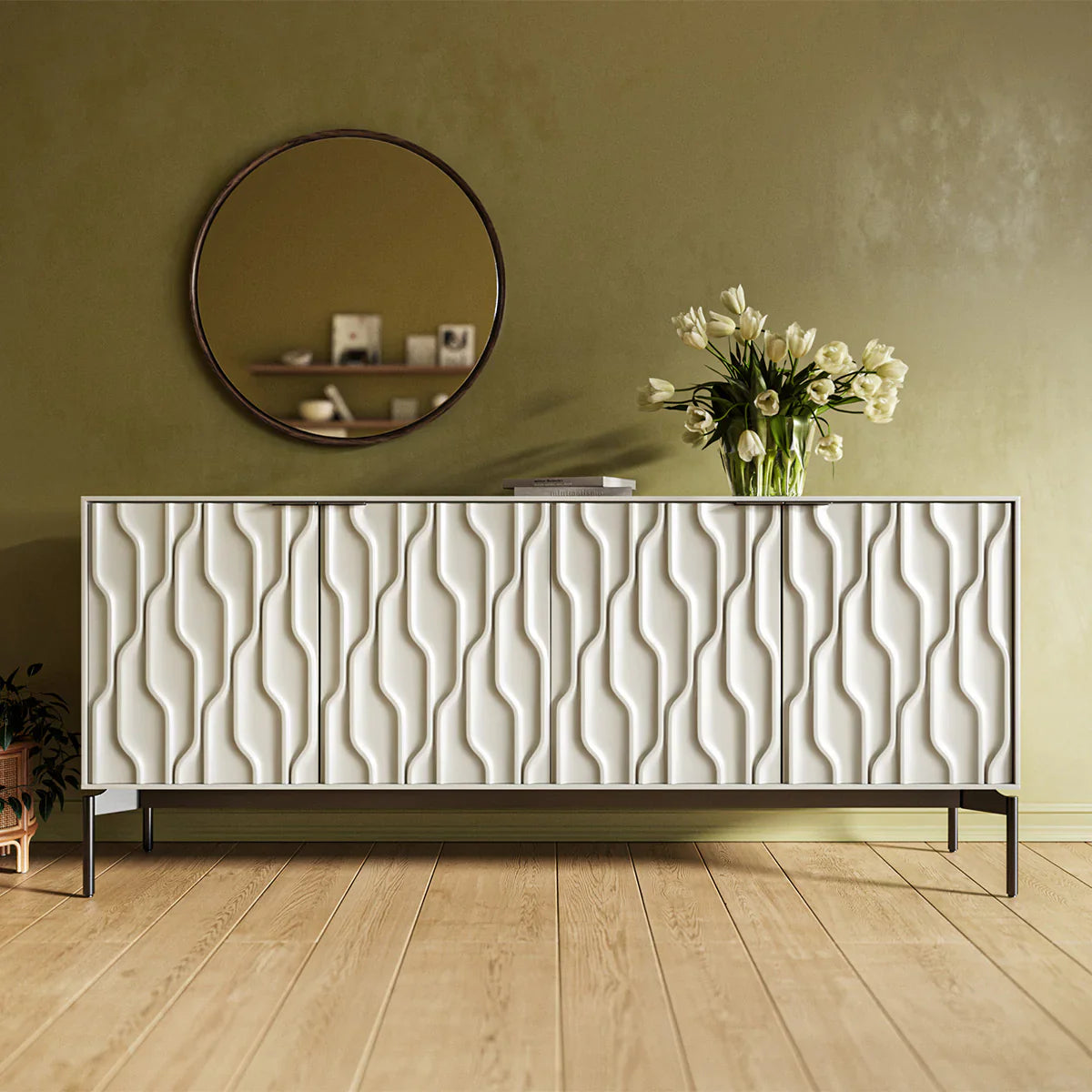 BDI Mesa 7639 4-Door Credenza