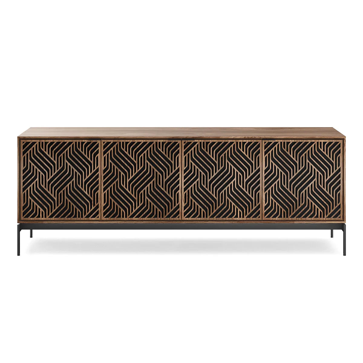Elements 8709 Weave Media Cabinet with Console Base