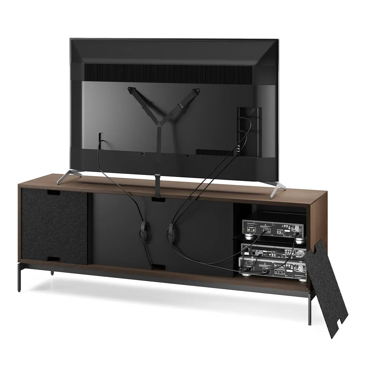 Elements 8709 Weave Media Cabinet with Console Base