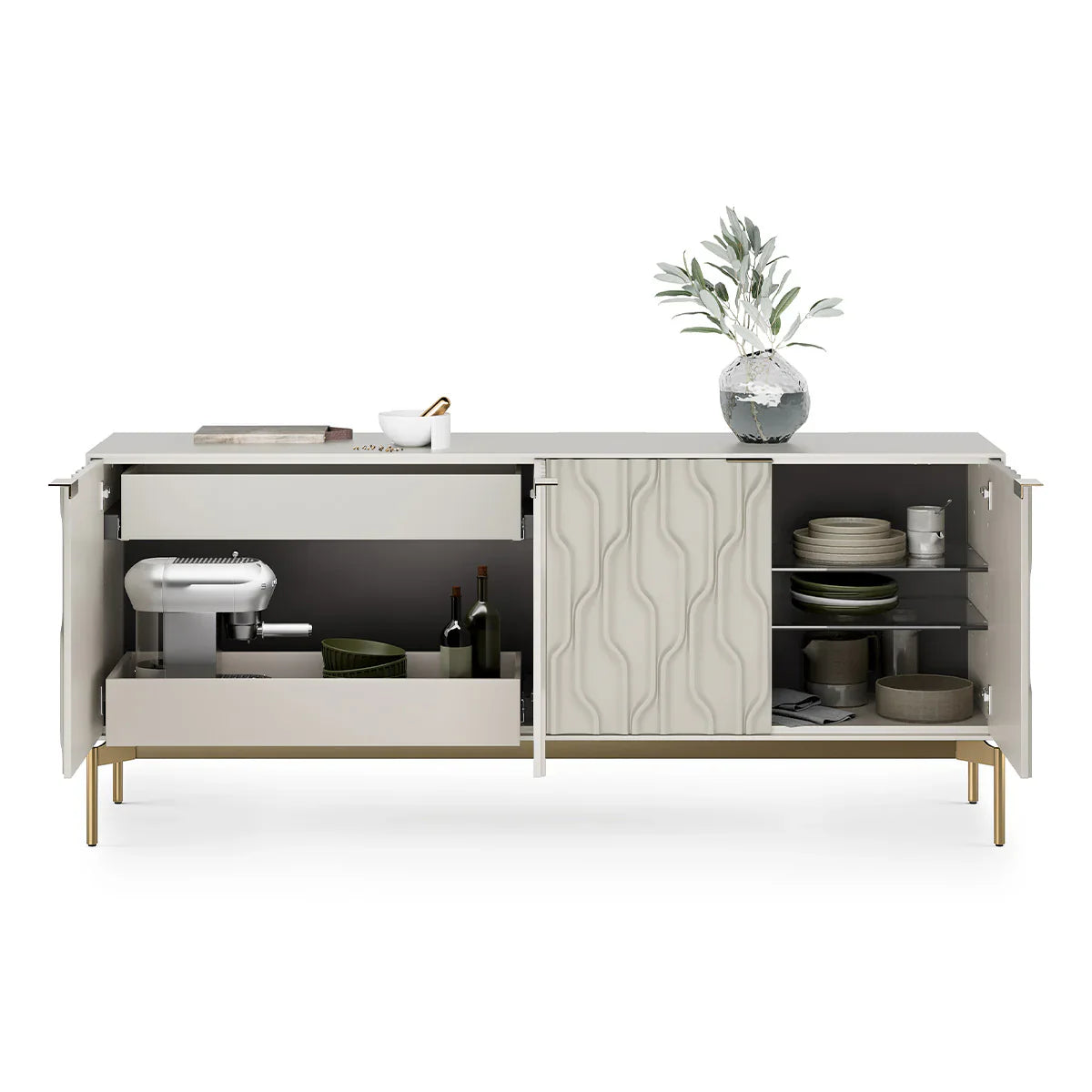 BDI Mesa 7639 4-Door Credenza