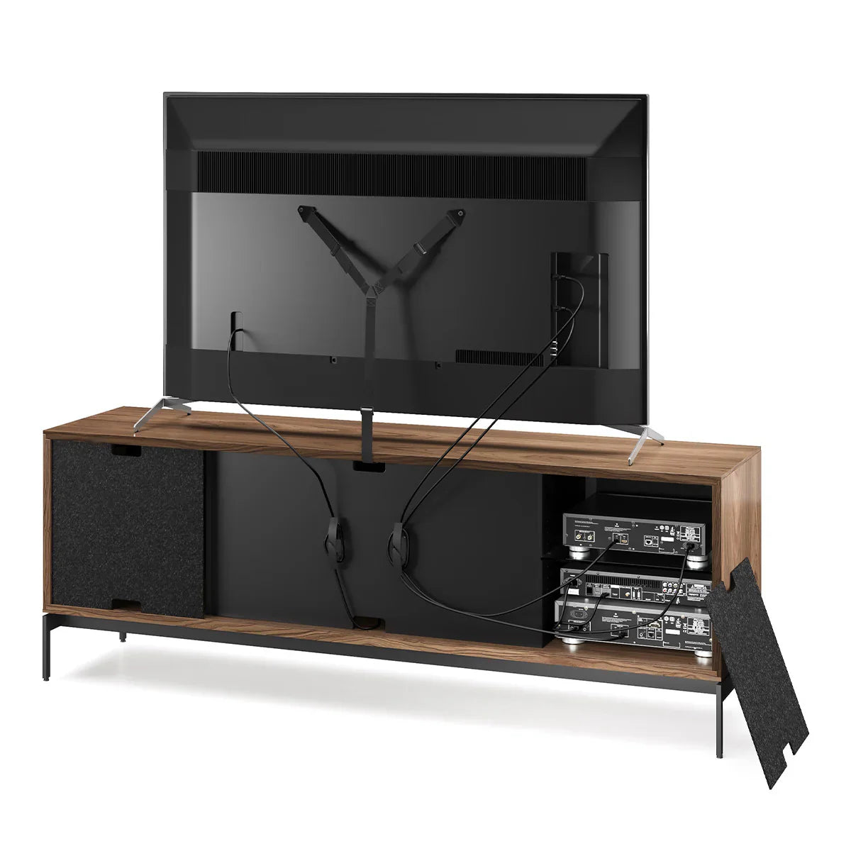 Elements 8709 Weave Media Cabinet with Console Base