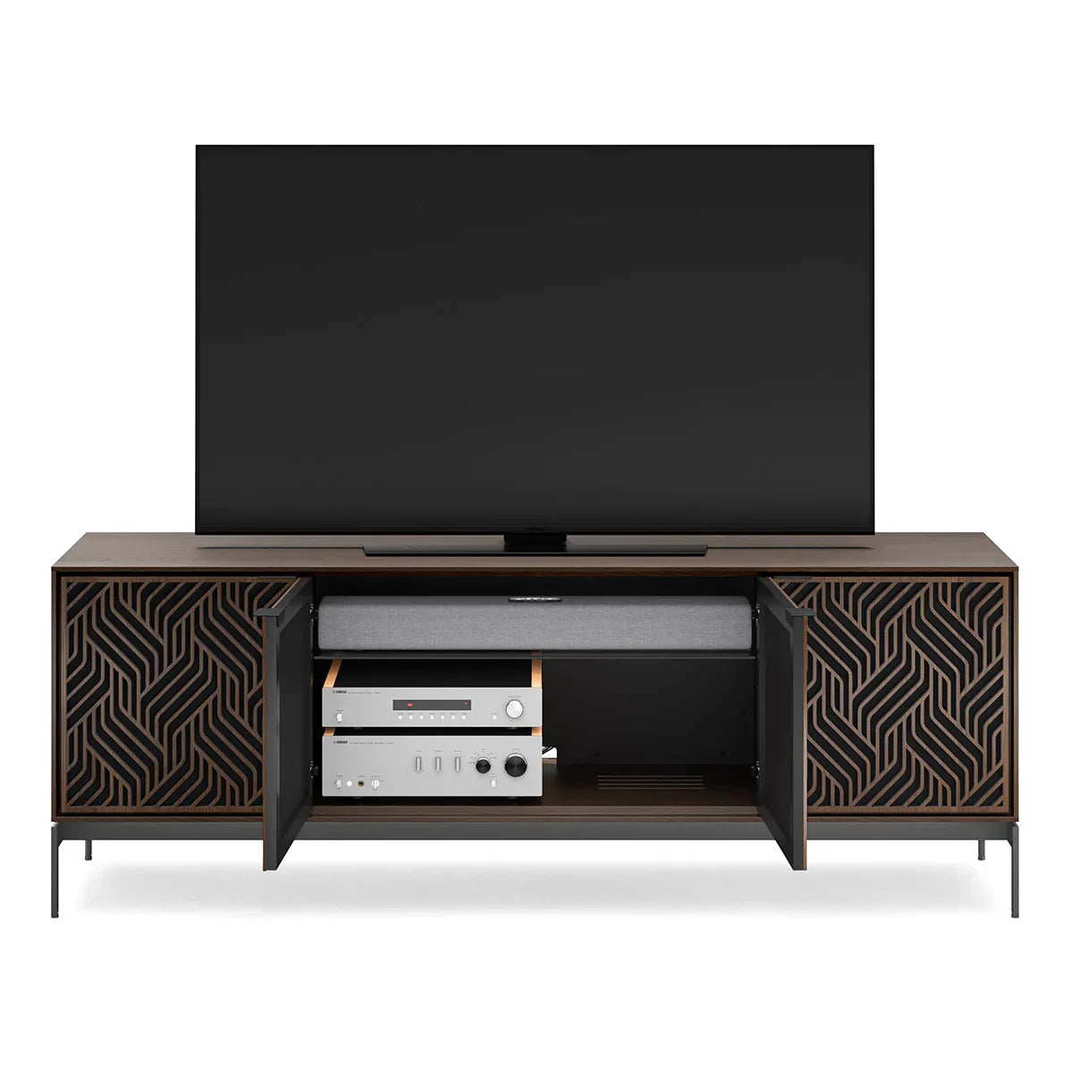 Elements 8709 Weave Media Cabinet with Console Base