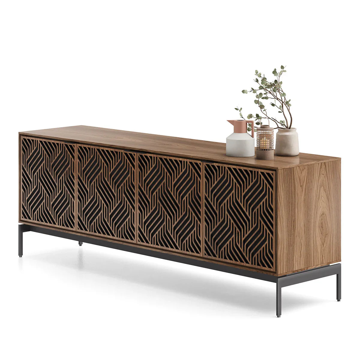 Elements 8709 Weave Media Cabinet with Console Base
