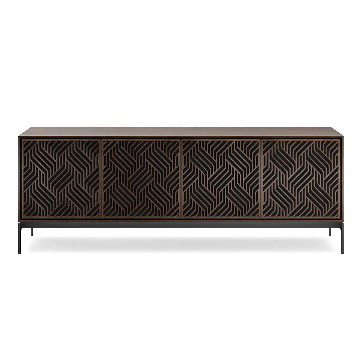 Elements 8709 Weave Media Cabinet with Console Base