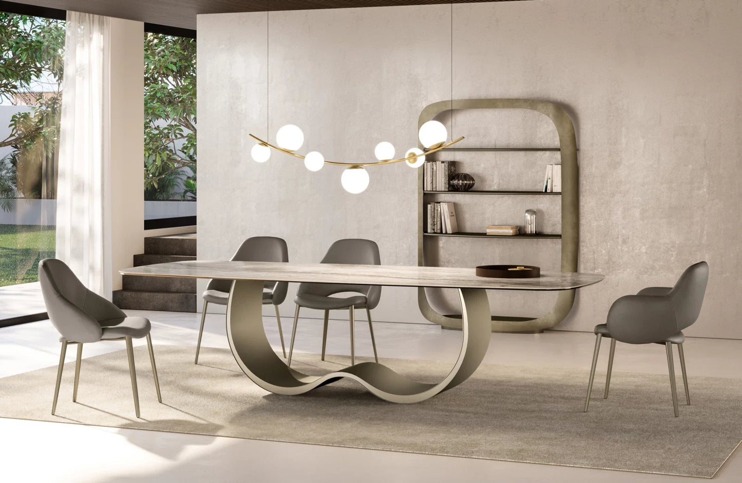 ALISEI CERAMIC TOP DINING TABLE