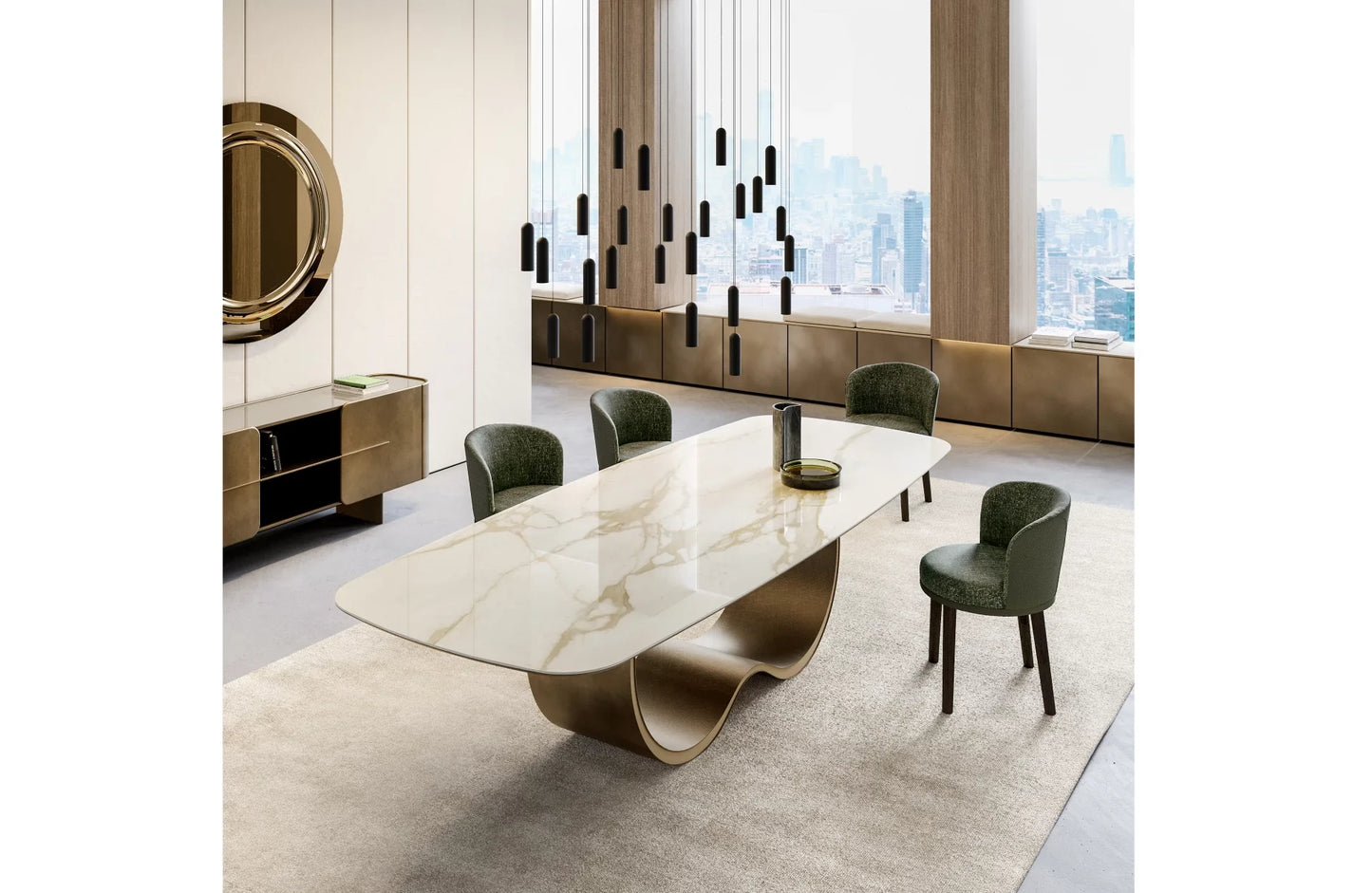 ALISEI CERAMIC TOP DINING TABLE