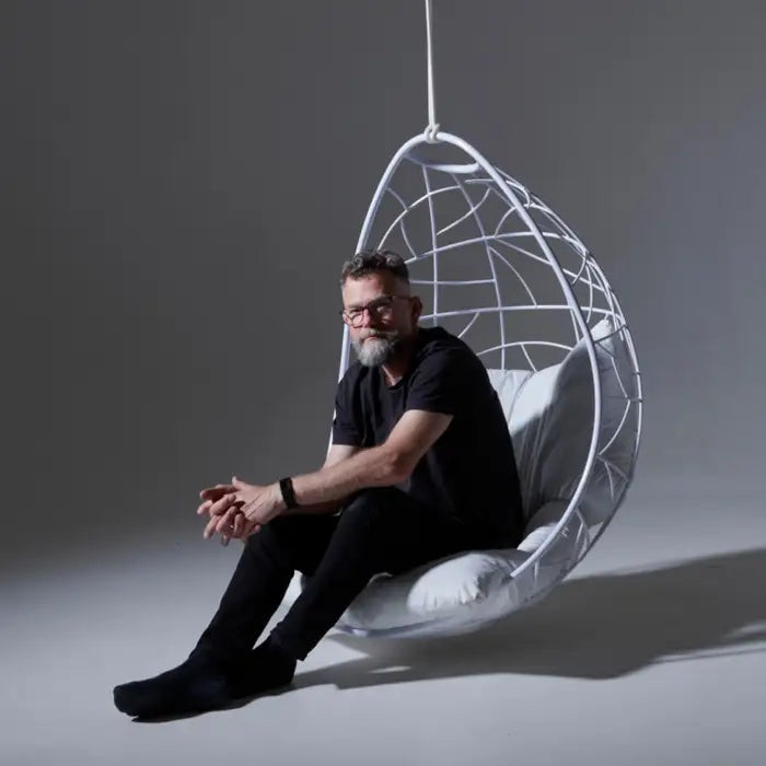 Nest Egg Hanging Swing Chair in Black