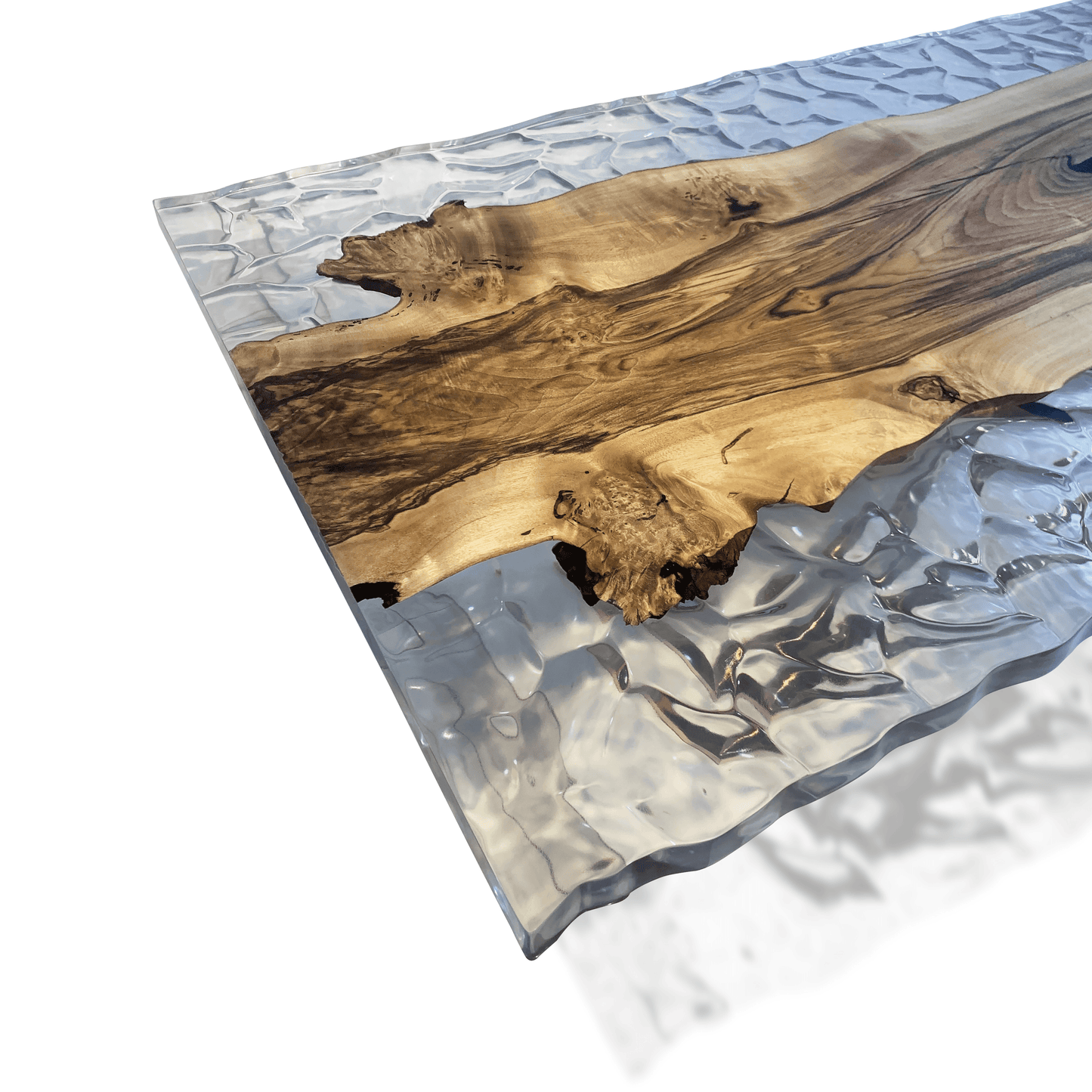 Abruzzo Walnut Wood Wavy Dining Table