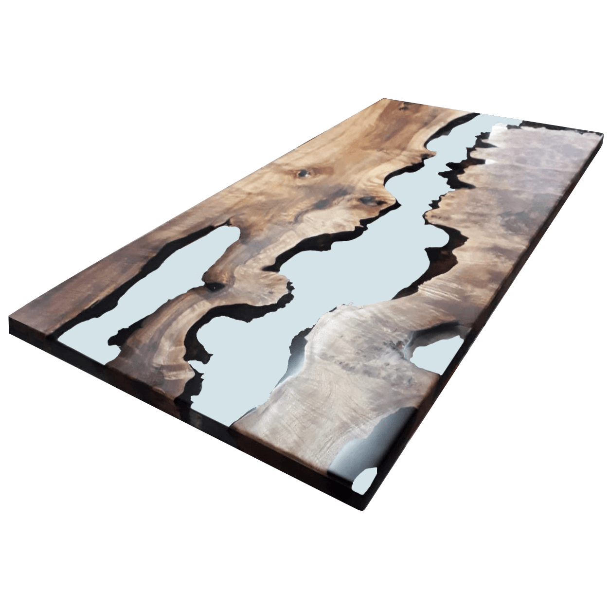 Alcantara Walnut Wood River Dining Table