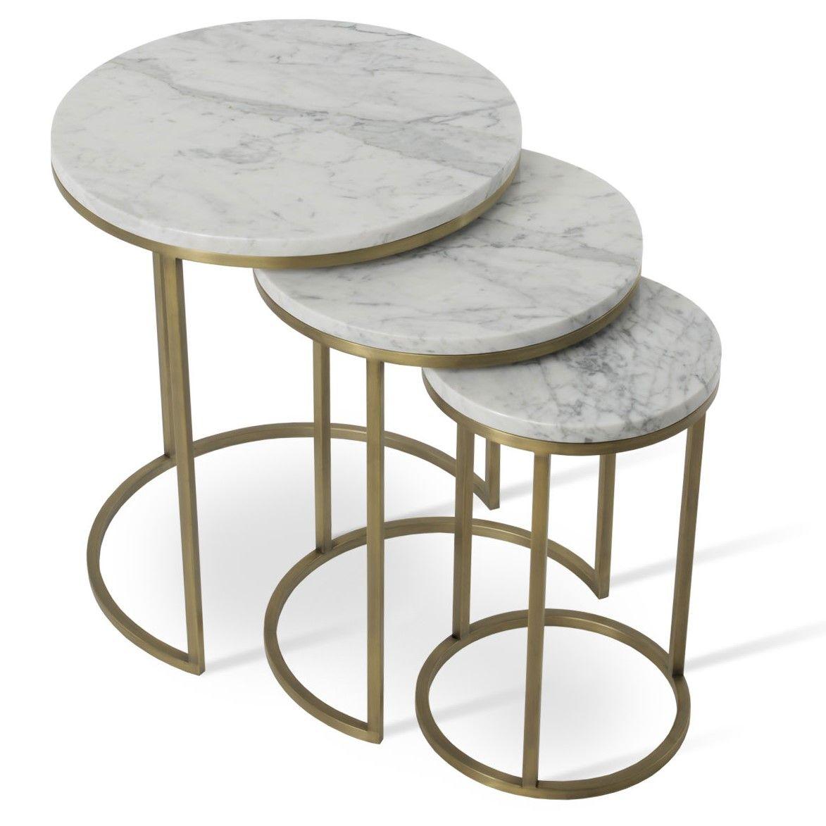 ALEXY MARBLE TOP NESTING TABLE
