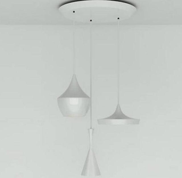 Lampada a sospensione a LED rotonda Beat Trio con luce multipla