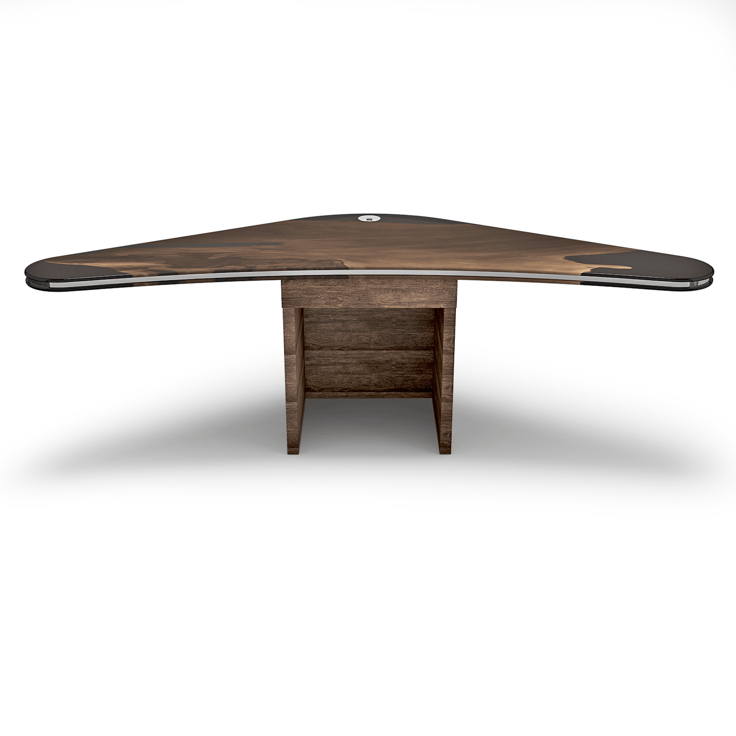 Boomerang Walnut Wood Desk