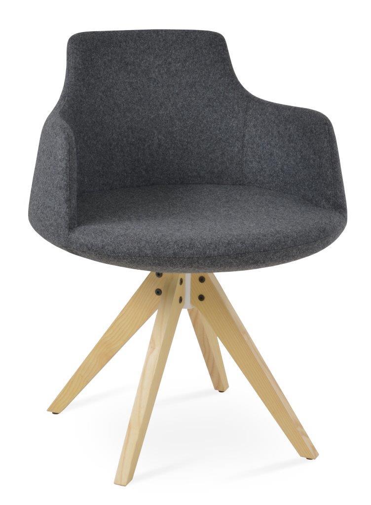 Dervish Pyramid Swivel Dining Chair