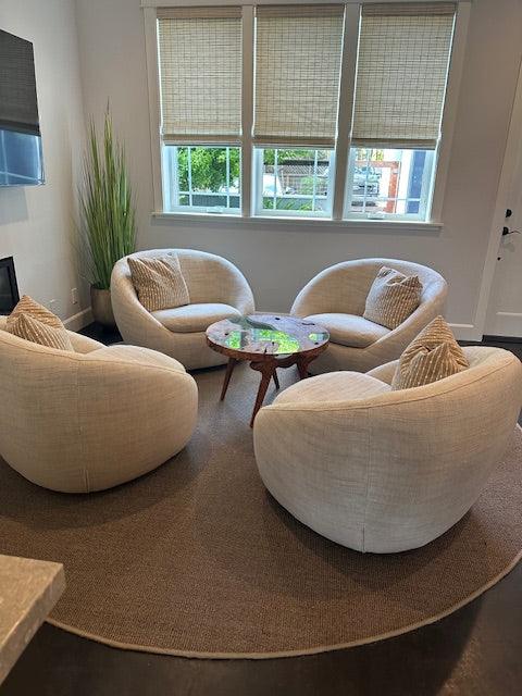 Elysion Glass River Olive Wood Coffee Table