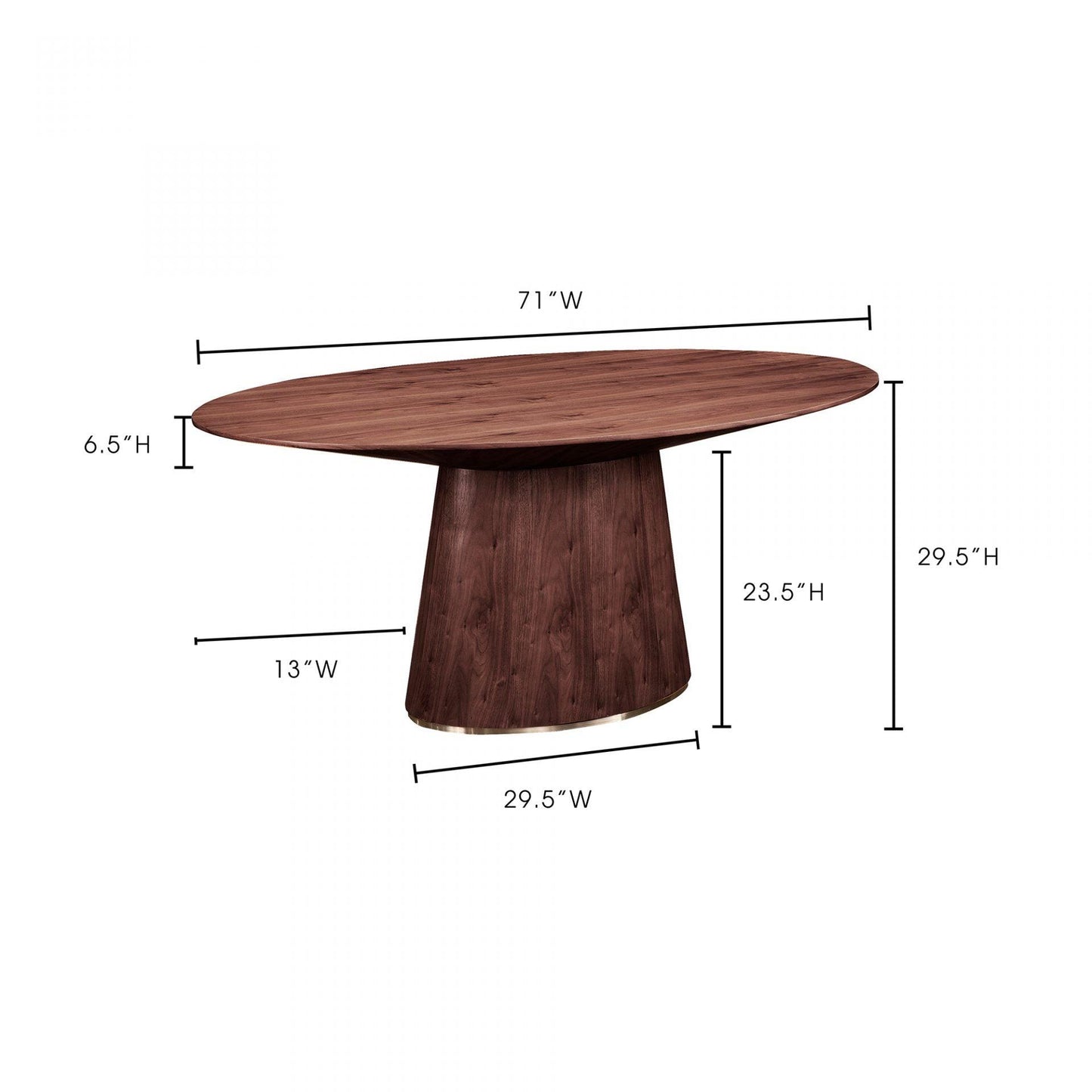 ENTOURAGE OVAL DINING TABLE