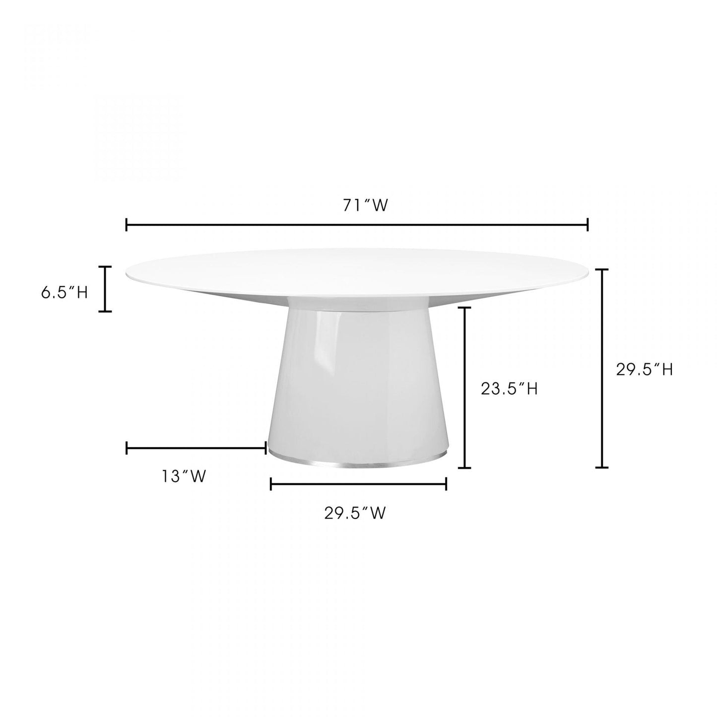 ENTOURAGE OVAL DINING TABLE