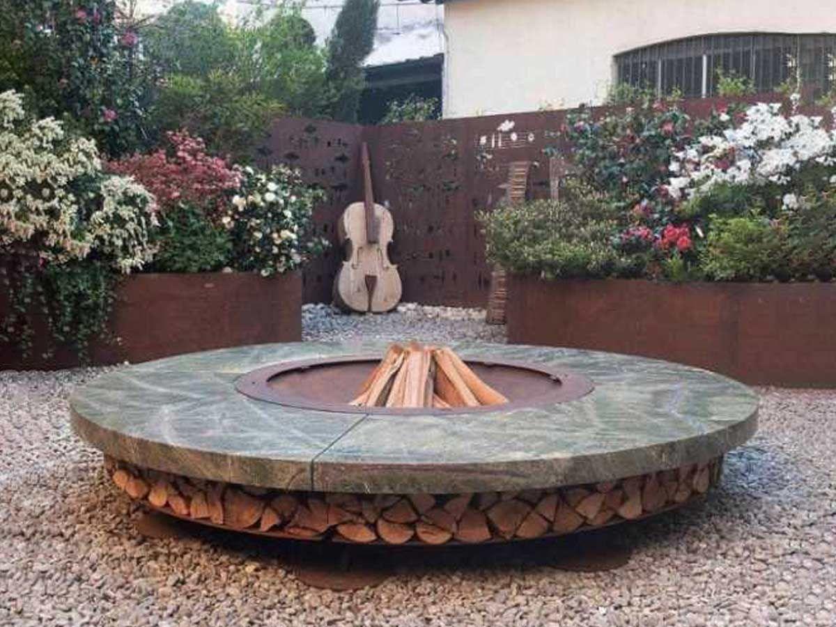Ercole Marble Fire Pit