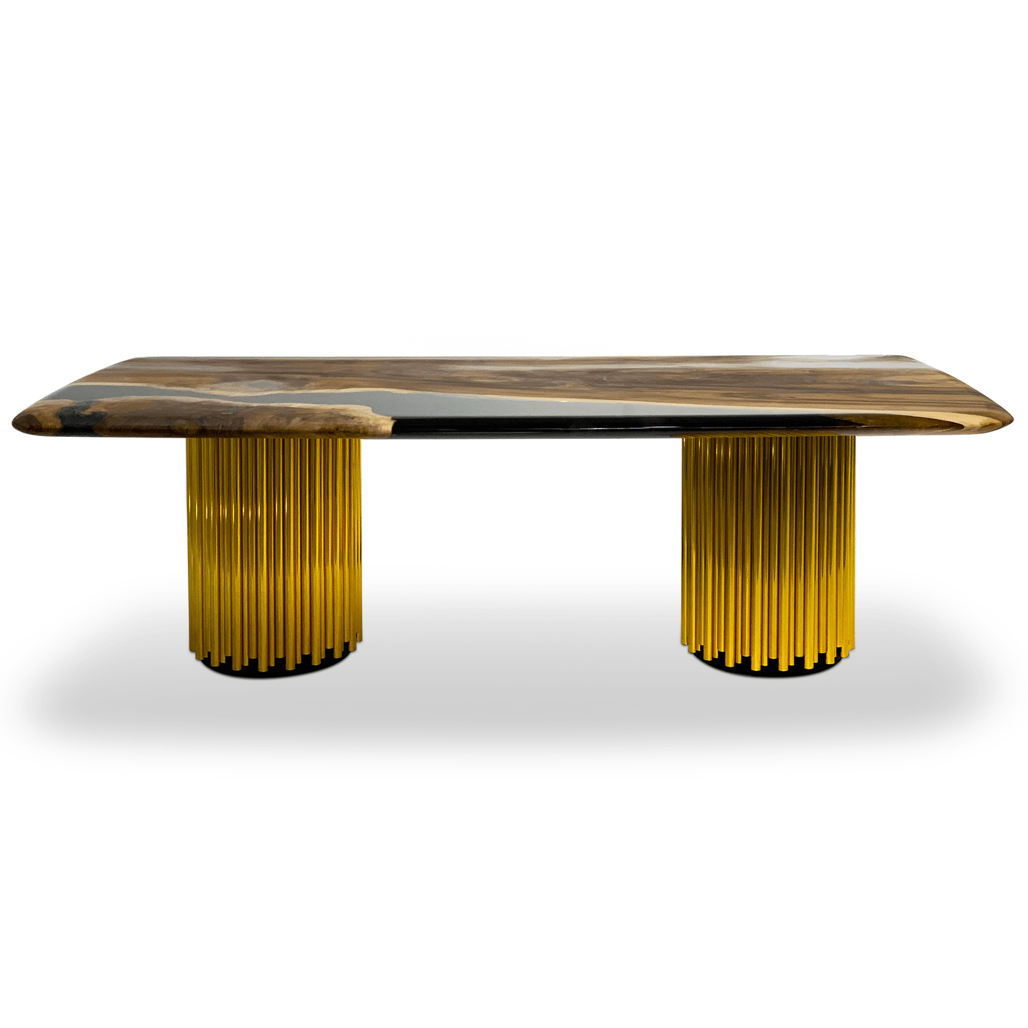 Evohe Black River Walnut Wood Dining Table