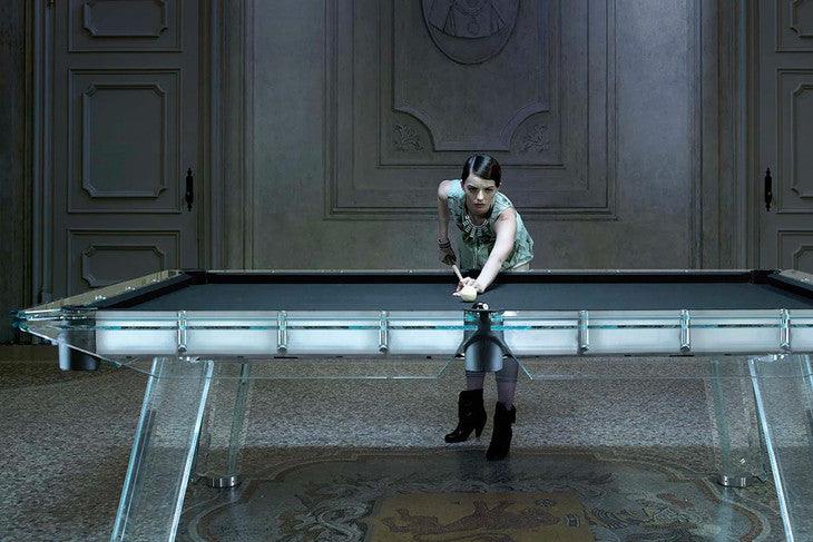 Filotto Black Smoked Glass Billiard Table