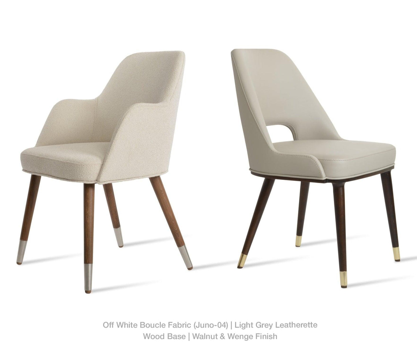 Marash Wood Metal Ring Dining Chair