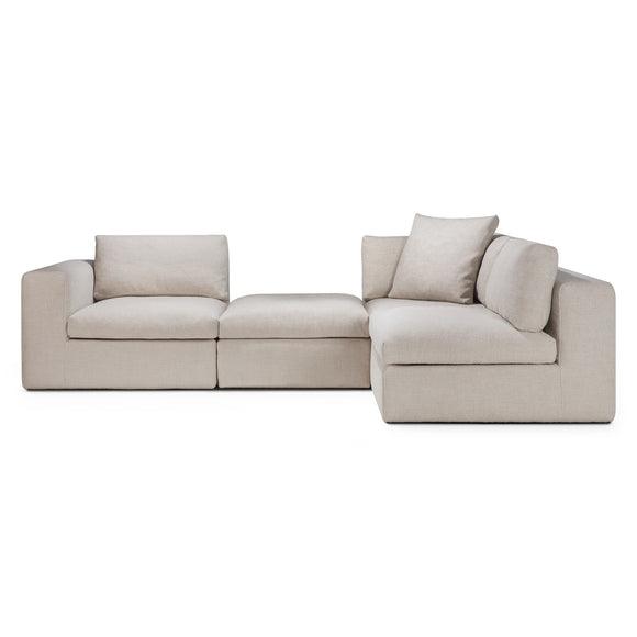 Mellow 4-Piece Open Back Sectional