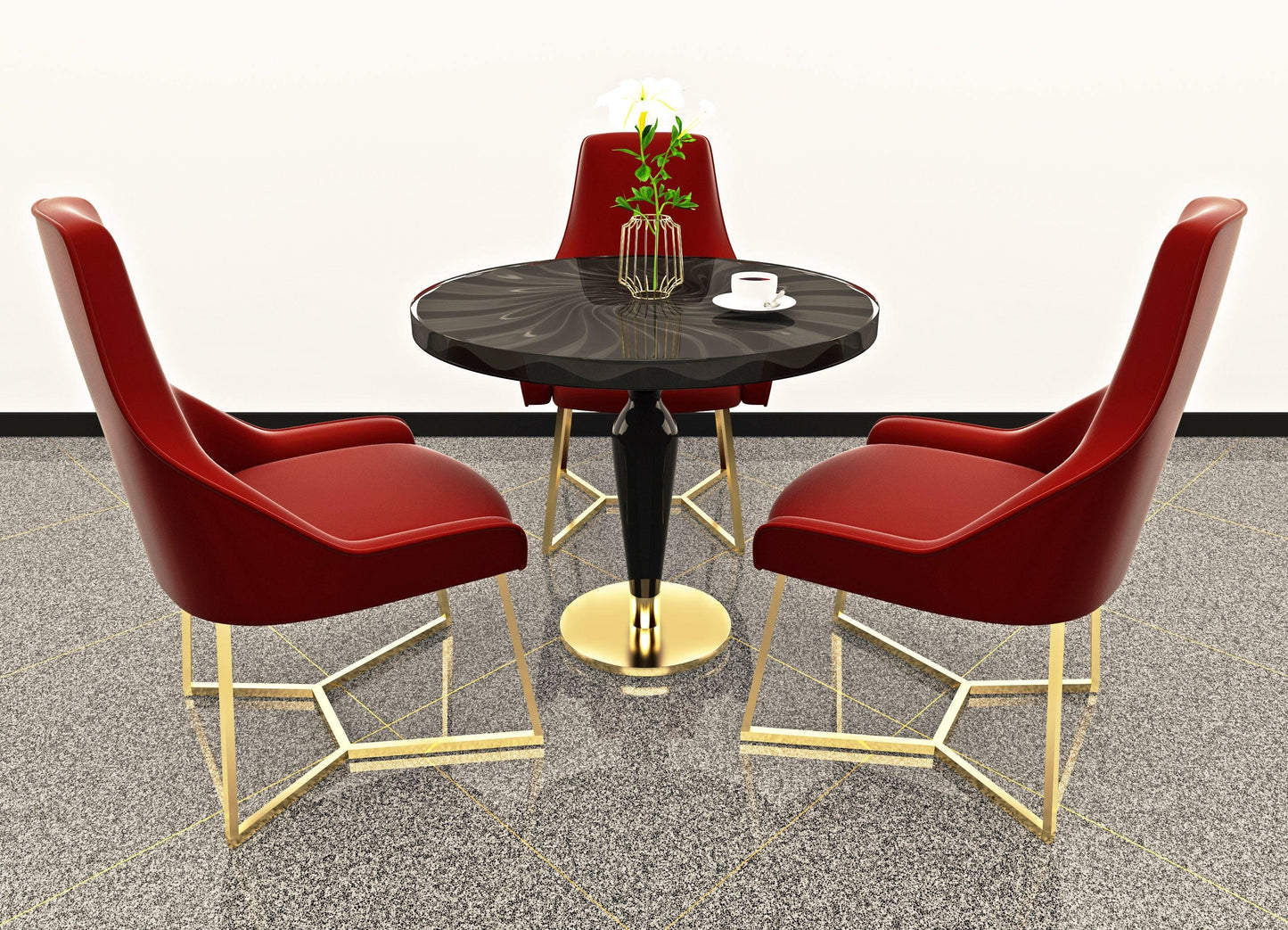 Modern Wavy Dining Table