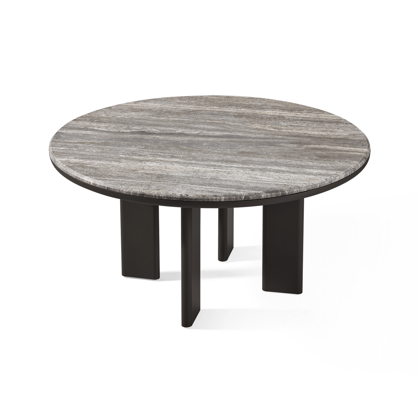 Tavolo da pranzo rotondo in alluminio Palm Beach 60