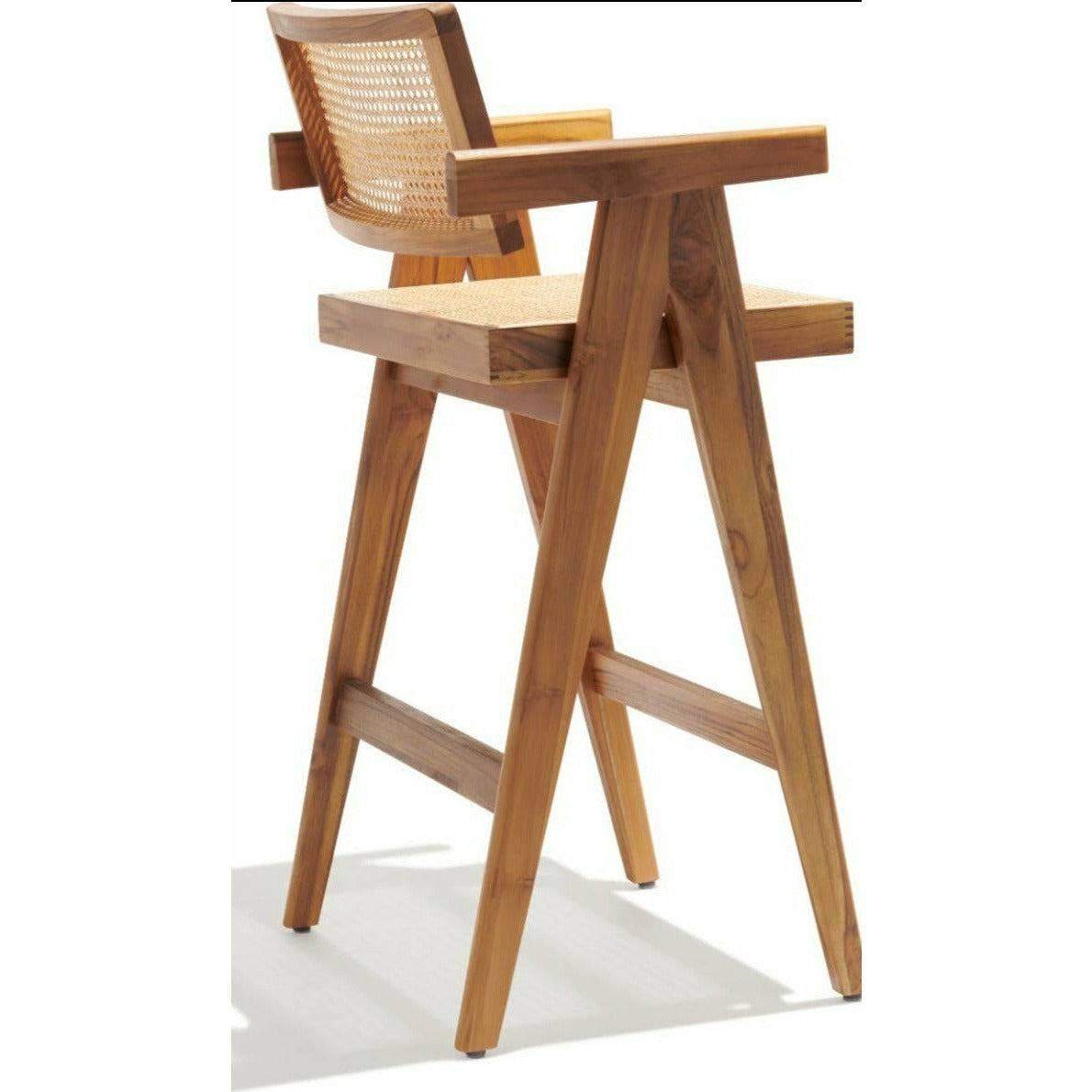 Pierre J Stool Teak Full Wicker