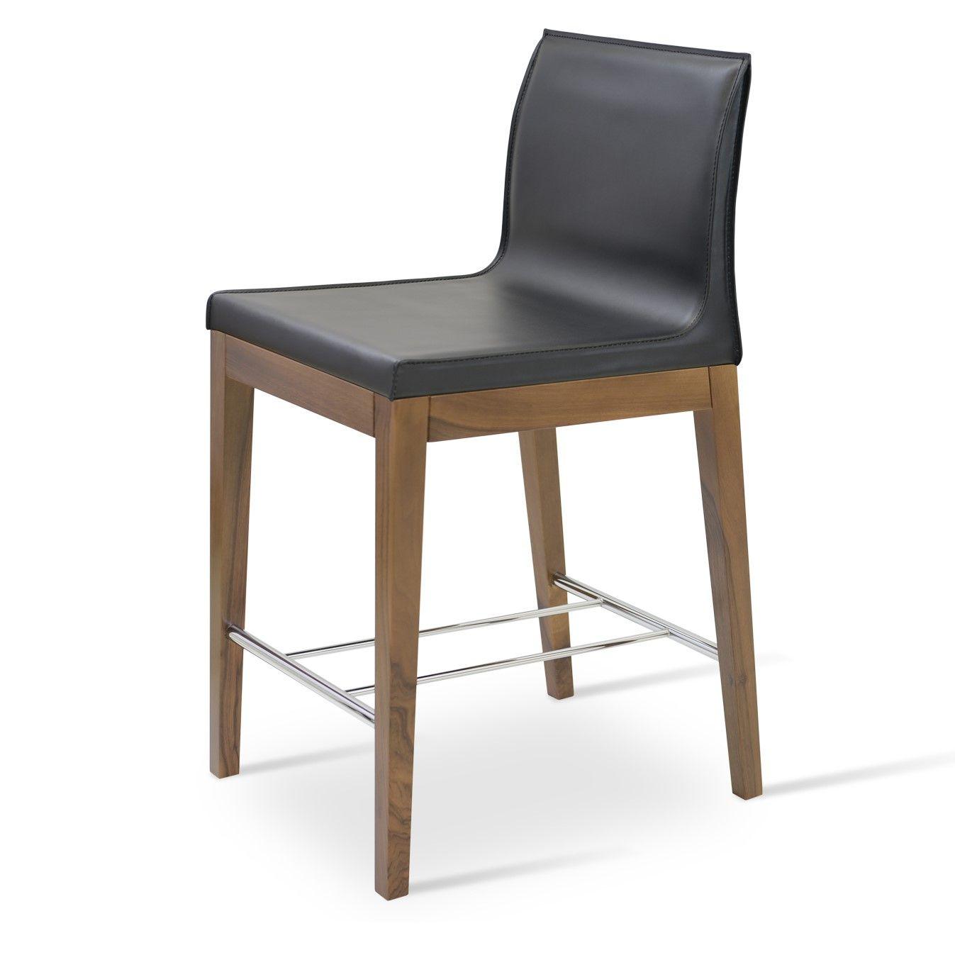 POLO WOOD LOW BACK STOOL
