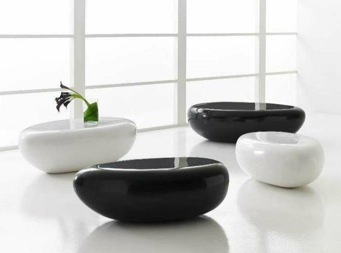 River Stone Coffee Table Gel Coat White