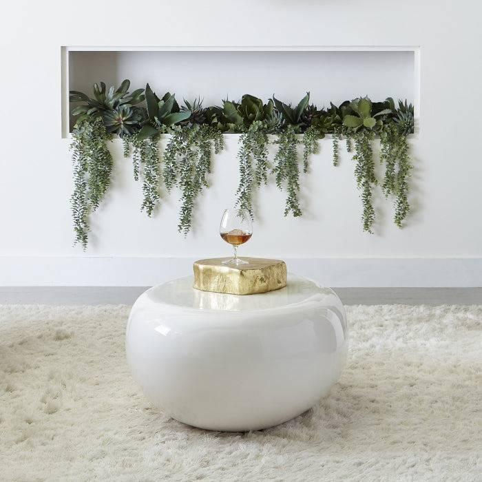 River Stone Coffee Table Gel Coat White