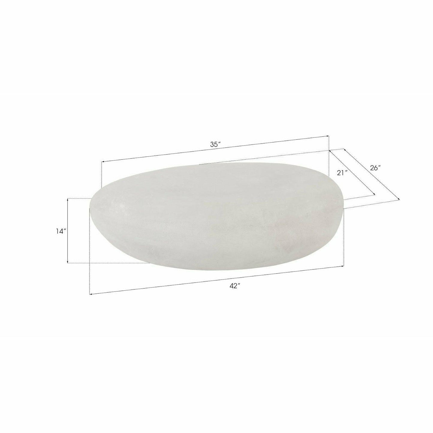 River Stone Coffee Table Roman Stone