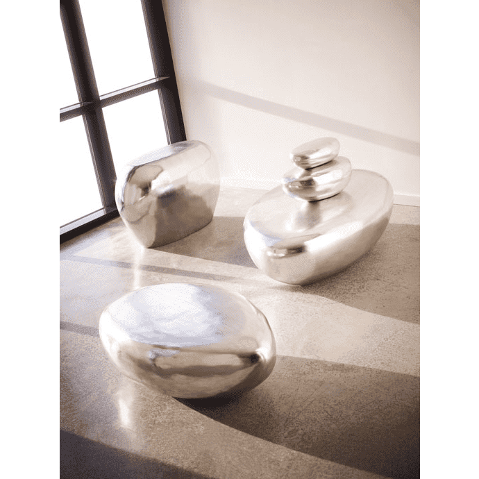River Stone Coffee Table Silver