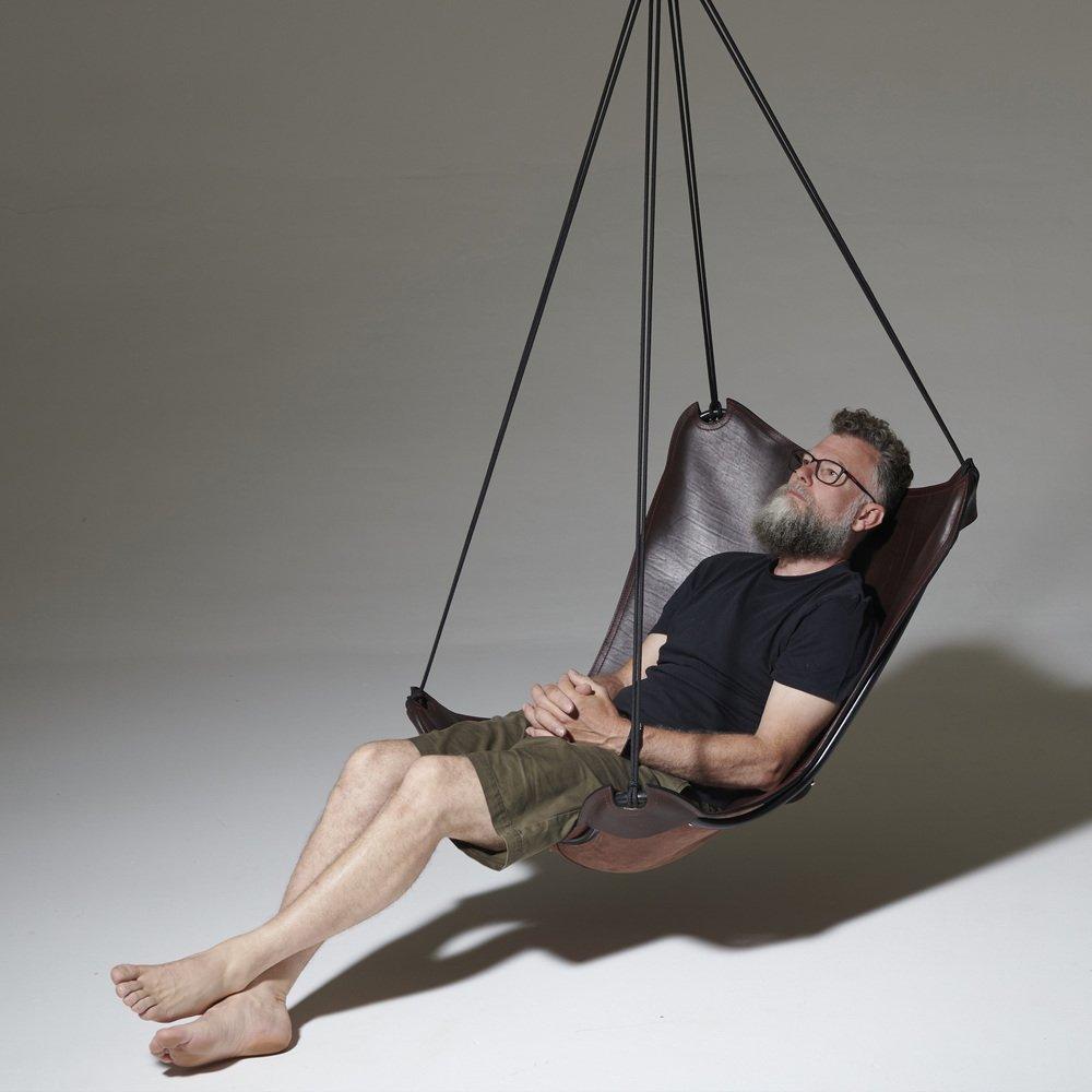 SLING BUTTERFLY Chair Black With Red Frame