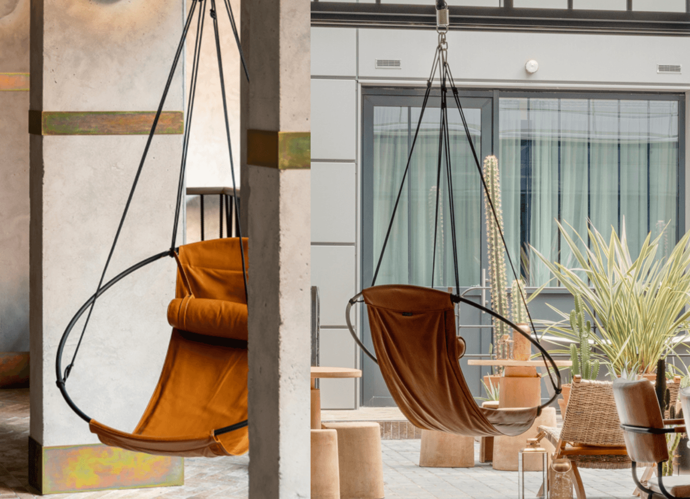 SLING Chair Debossed Leaf Leather