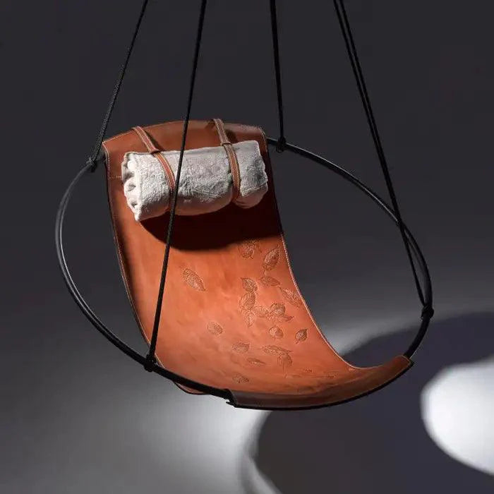 SLING Chair Debossed Leaf Leather