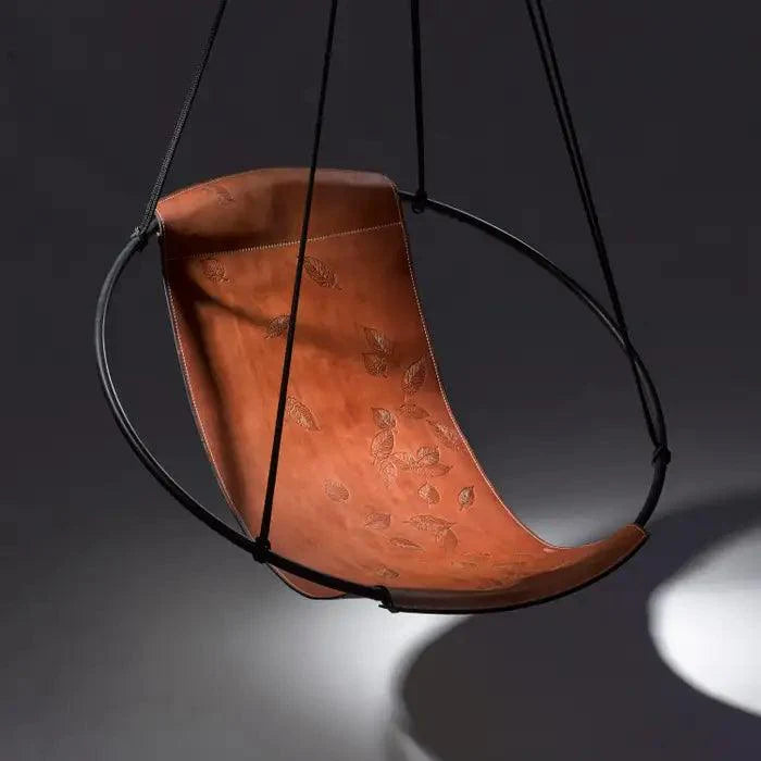 SLING Chair Debossed Leaf Leather