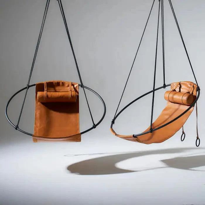 SLING Chair in Brown Ochre Leather