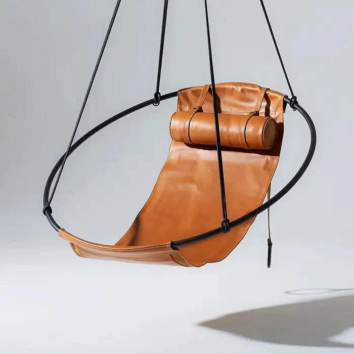 SLING Chair in Brown Ochre Leather