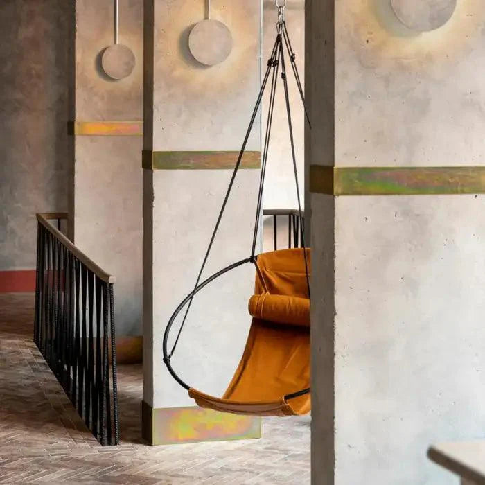 SLING Chair in Brown Ochre Leather