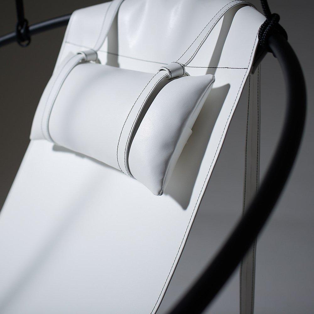 SLING Chair in White Leather