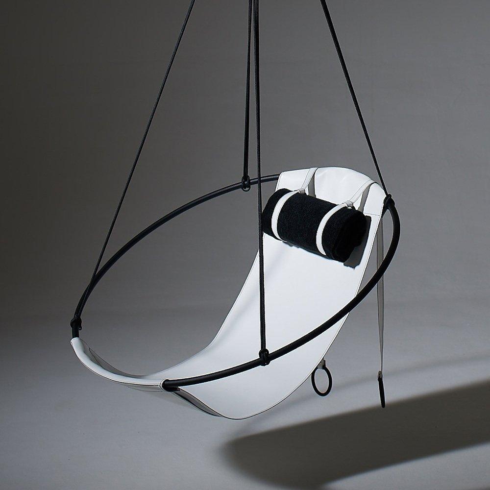 SLING Chair in White Leather