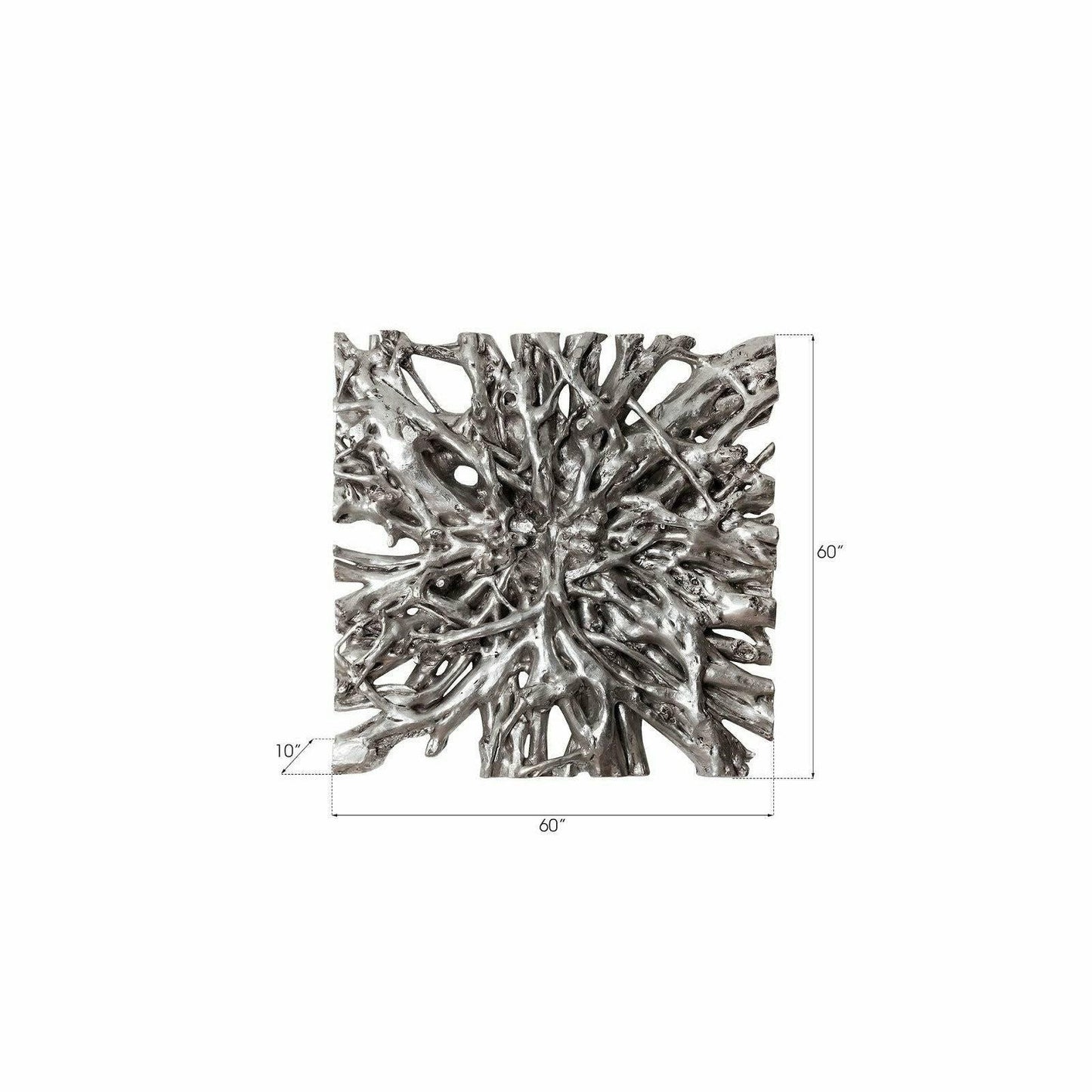 Square Root Large Silver Wall Art