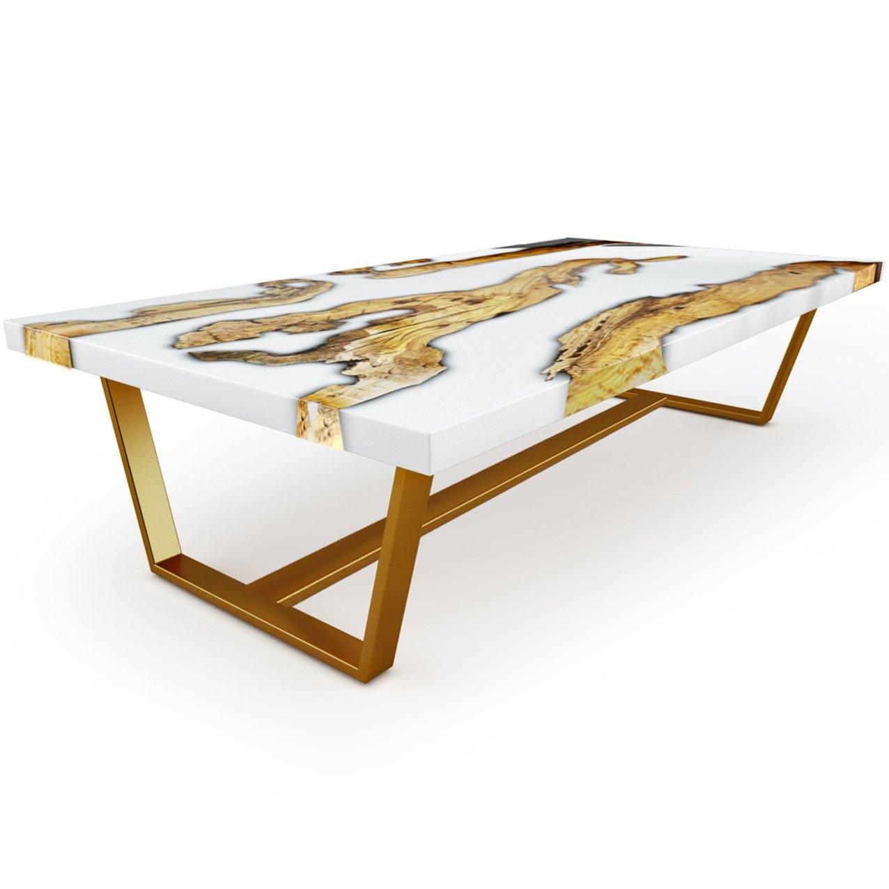 White Morano Olive Wood Coffee Table