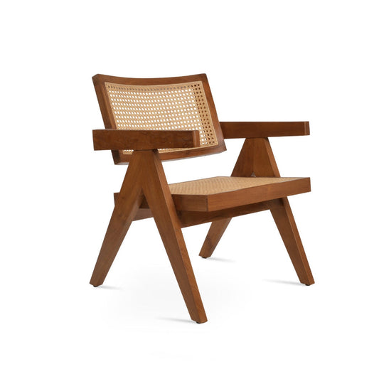 Pierre J Arm Teak Full Wicker Lounge