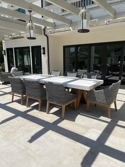 Clip Dining Table  Ivory White