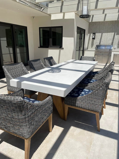 Clip Dining Table  Ivory White