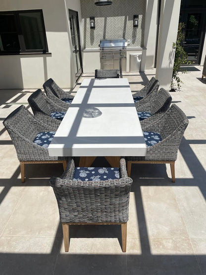 Clip Dining Table  Ivory White