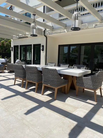 Clip Dining Table  Ivory White